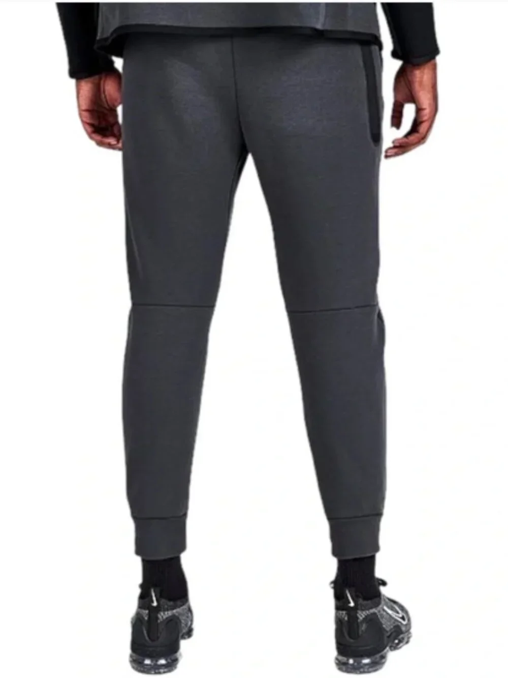 NIKE Tech Fleece Brushed Suede Jogger Pants Tapered DV0538-074 Gray/Black Sz XL